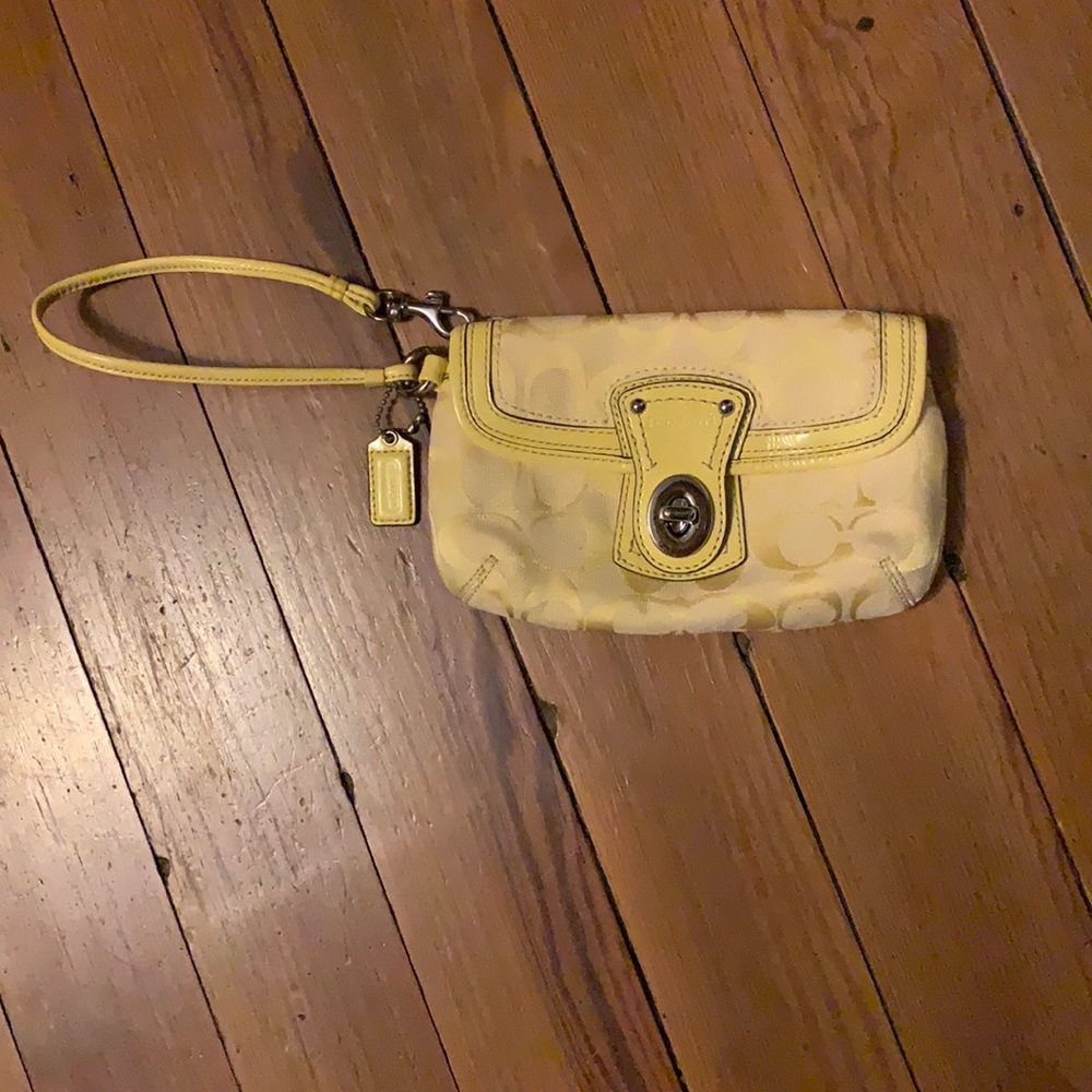 COPY - Coach - Yellow Wristlet